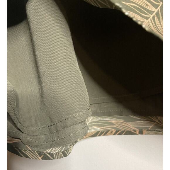 A New Day Large Cami Tank Palm Floral Lined Olive Peach Botanical Lightweight - Picture 3 of 6